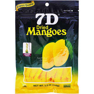 7D Premium Philippine Dried Mangoes (100g) – Naturally Sun-Ripened