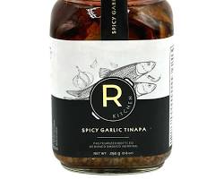 R Kitchen Gourmet Spicy Garlic Tinapa – Premium Deboned & Bottled