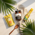 TrolleyPH Filipino Breakfast Starter Kit - Tuyo, Yema Custard and Calamansi Extract styled on marble