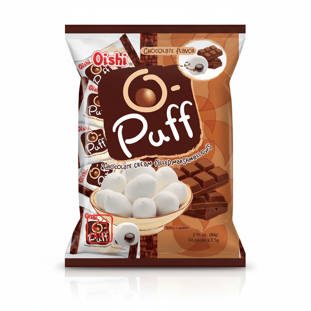 Oishi O-Puff Chocolate Marshmallows premium product image