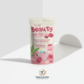 Dear Face Beauty Milk Premium Japanese Lychee 18g x 10 sachets pink pack with the TrolleyPH logo below