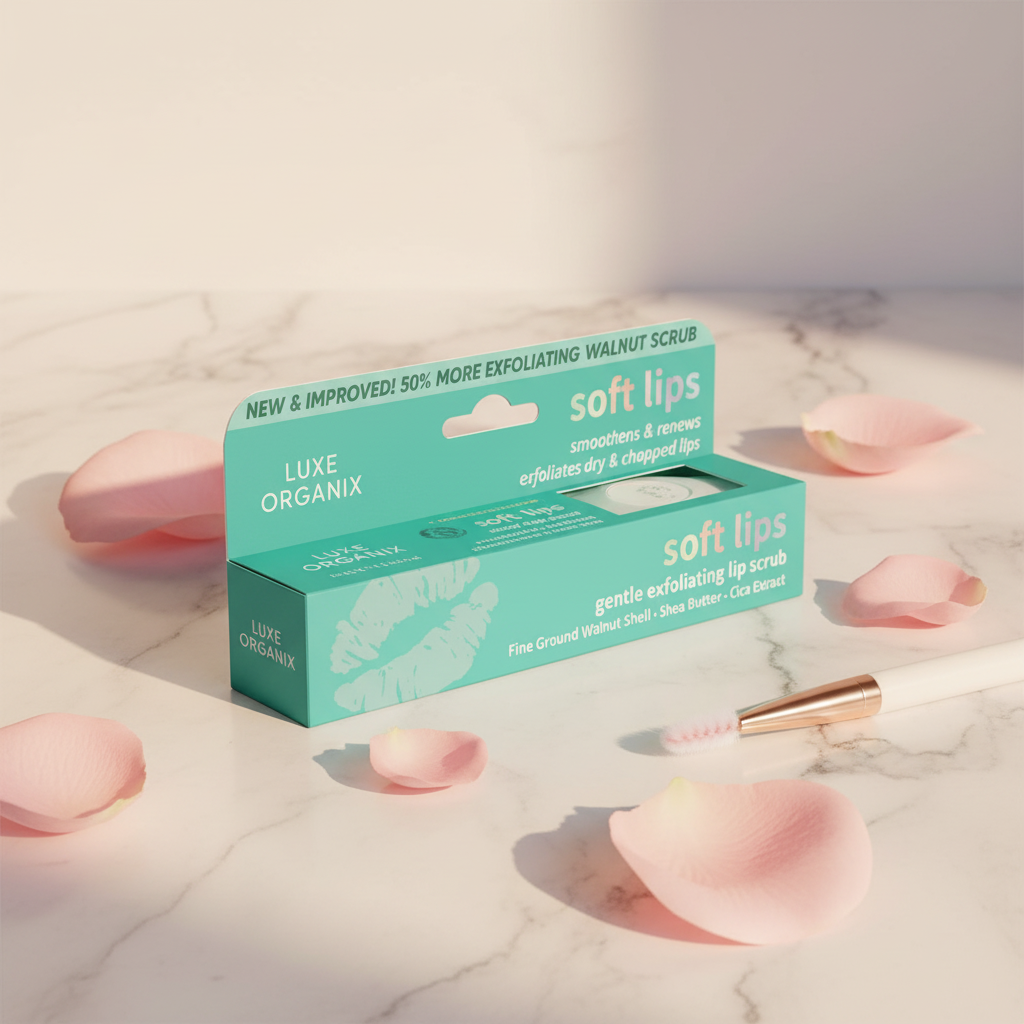 LUXE ORGANIX Smooth Soft Gentle Exfoliating Lip Scrub 15g