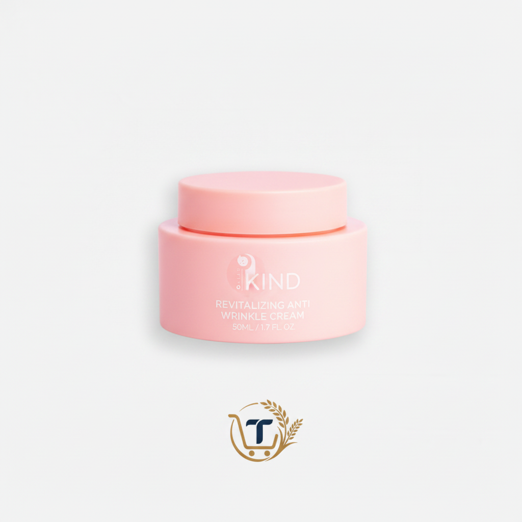 KIND Revitalizing Anti Wrinkle Facial Cream 50ml pale pink jar with the TrolleyPH logo below