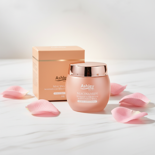 Ashley Shine Niacinamide Day Cream 50g peach pink jar premium K-beauty skincare
