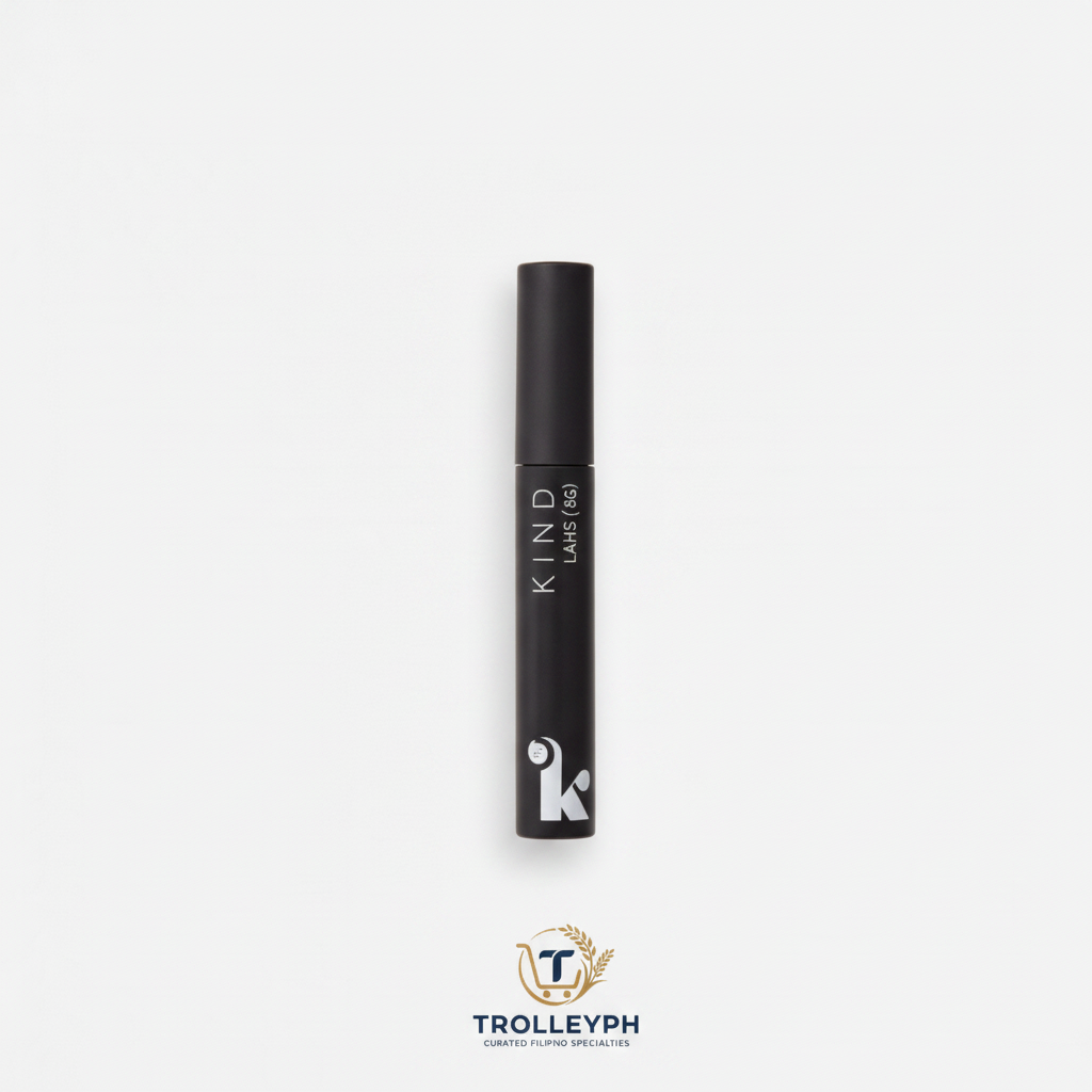 KIND Lashes 8g black tube with the TrolleyPH logo below