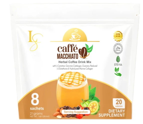 LS Caffé Macchiato Herbal Coffee Drink Mix 8 Sachets