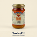 Navarro’s Crab Paste 227g jar on an ivory background with TrolleyPH branding below