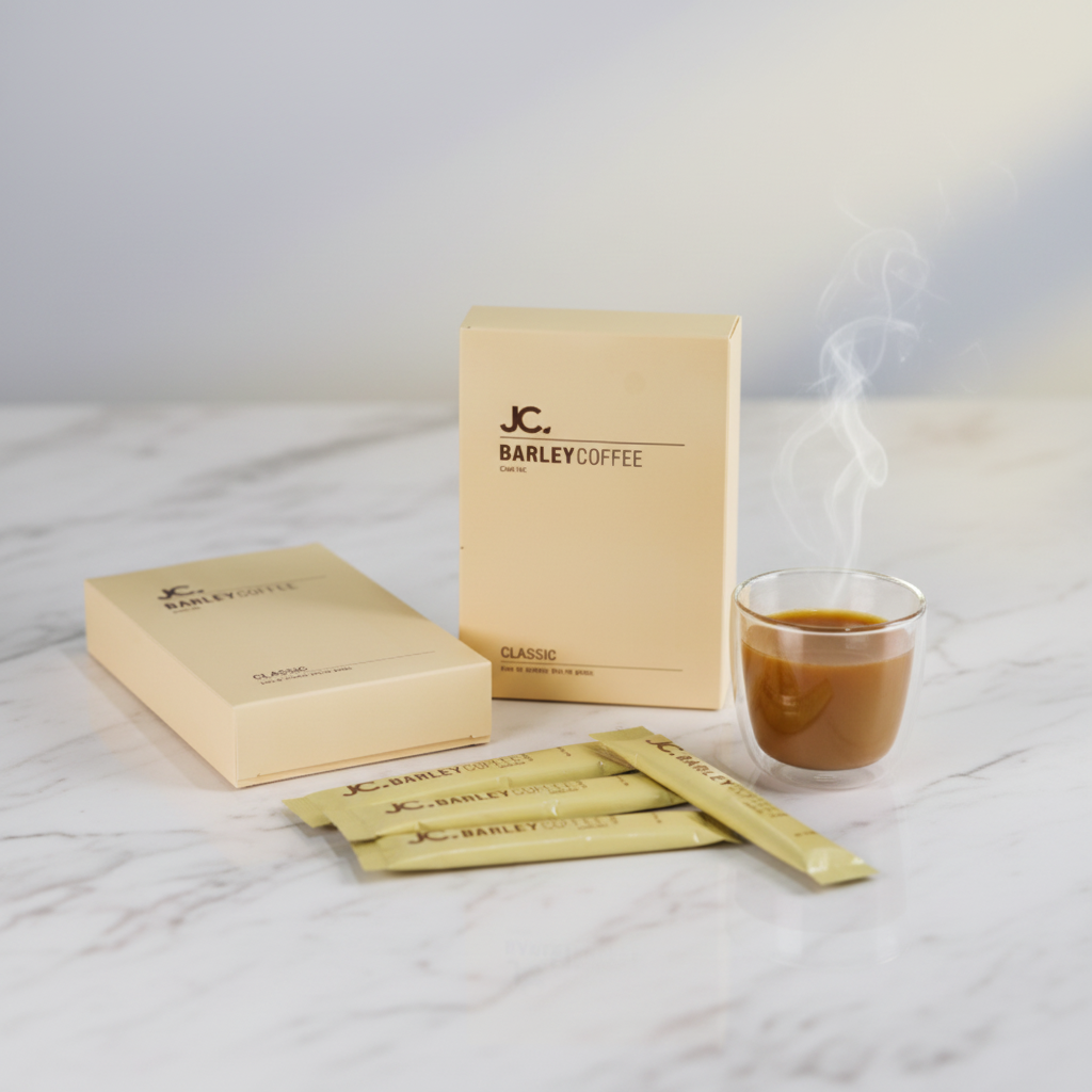 JC. Barley Coffee Classic – premium lifestyle product photography