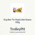 Eng Bee Tin Hopia Ube Quezo 150g product graphic with TrolleyPH branding below