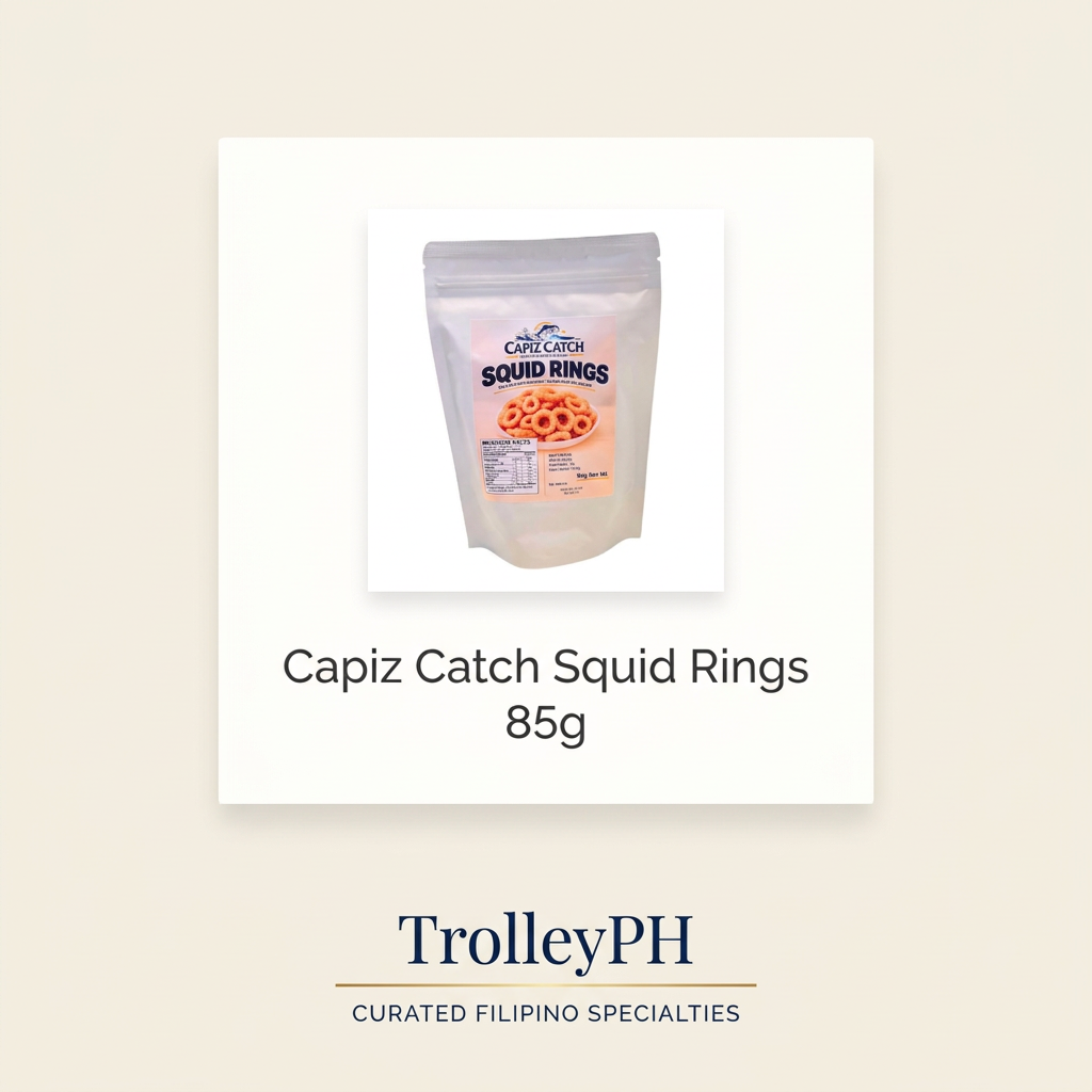 Capiz Catch Squid Rings 85g pouch with TrolleyPH branding below