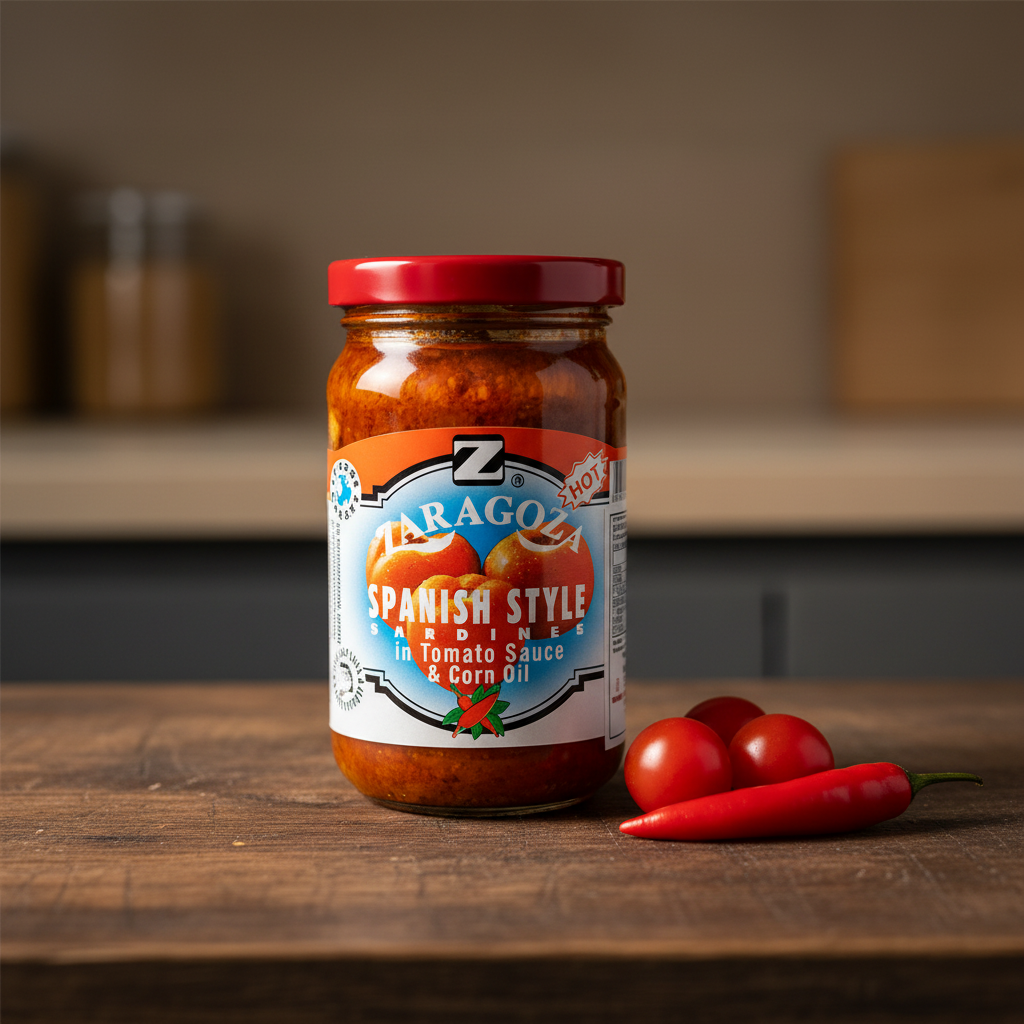 Zaragoza Spanish Style Sardines Hot 220g – premium lifestyle product photography