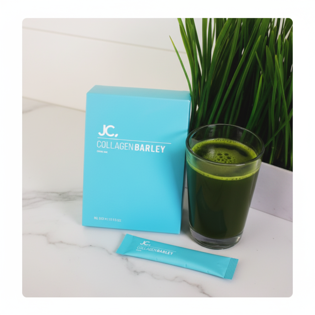 JC. Collagen Barley – premium lifestyle product photography